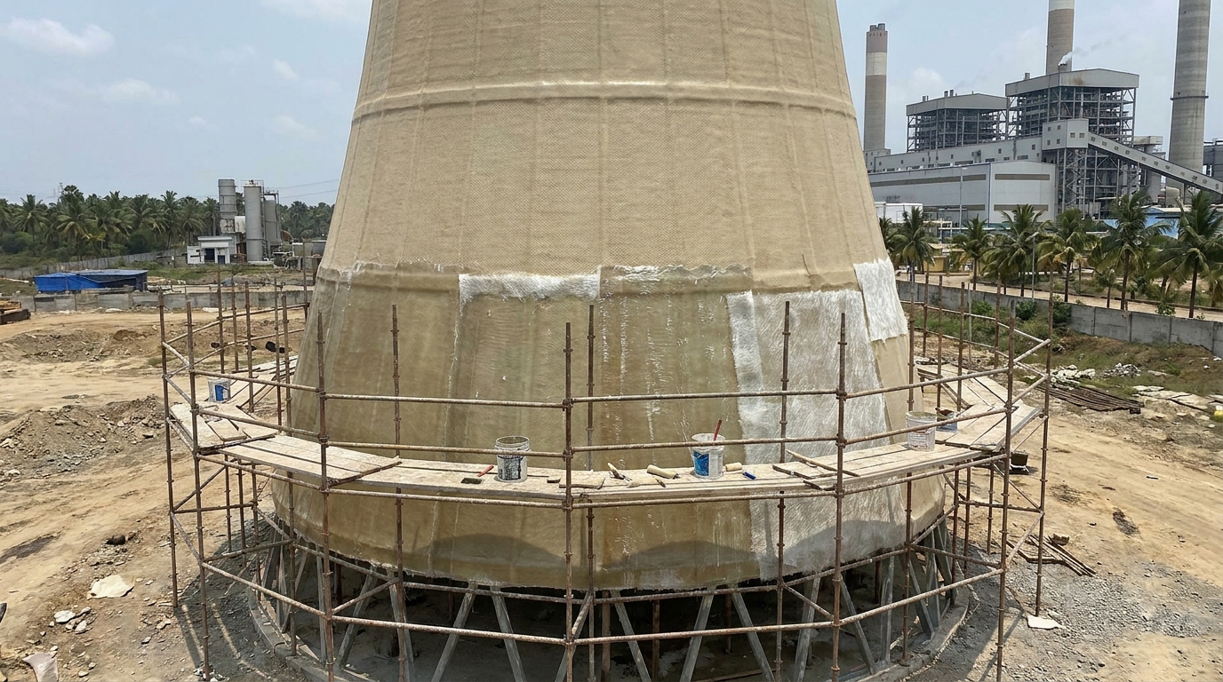 Spray application with thixotropic resin