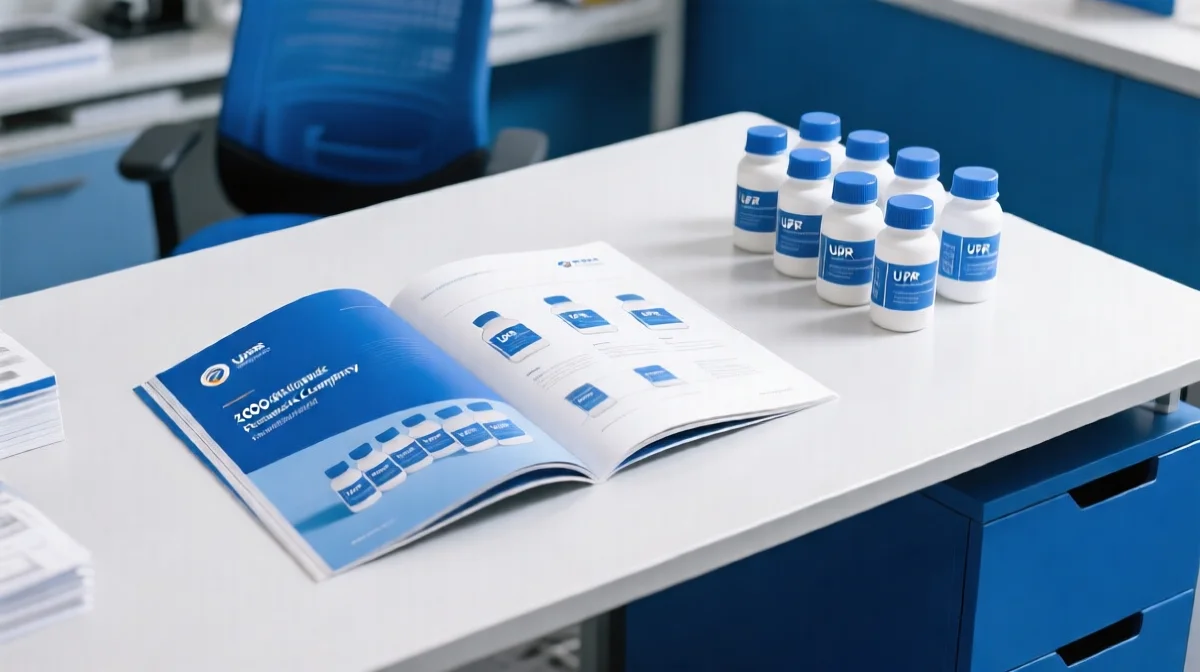 Product catalog brochure and UPR resin samples