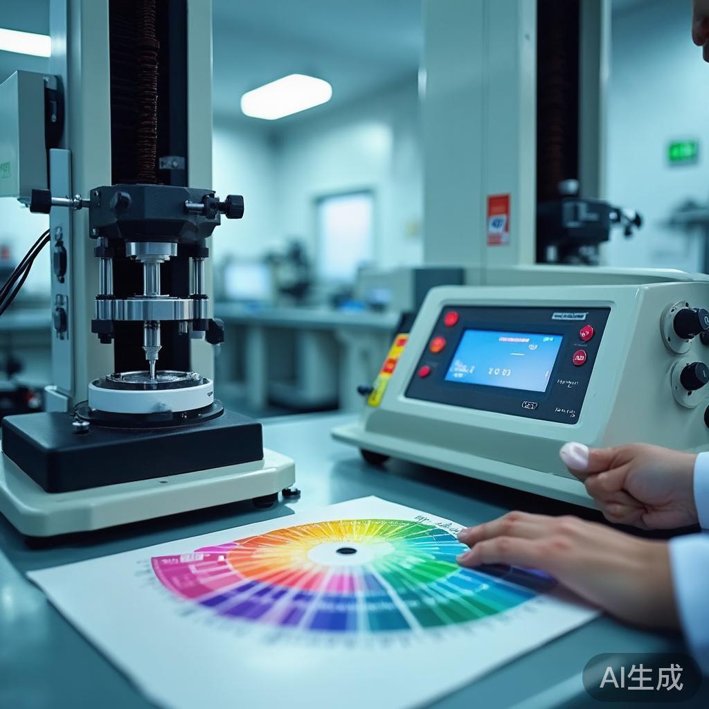 Quality Control Lab Tour — rotational viscometer and universal testing machine